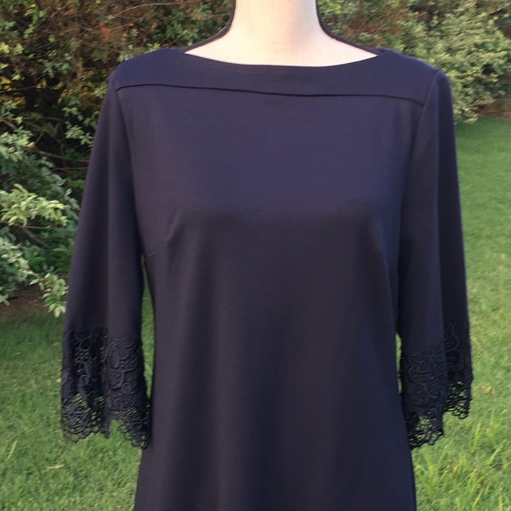 Beige by ECI Wedding Mother Navy dress w/lace